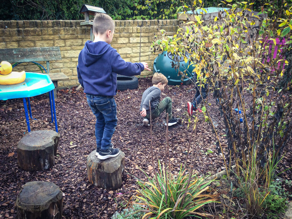 Playing outdoors in Year 1